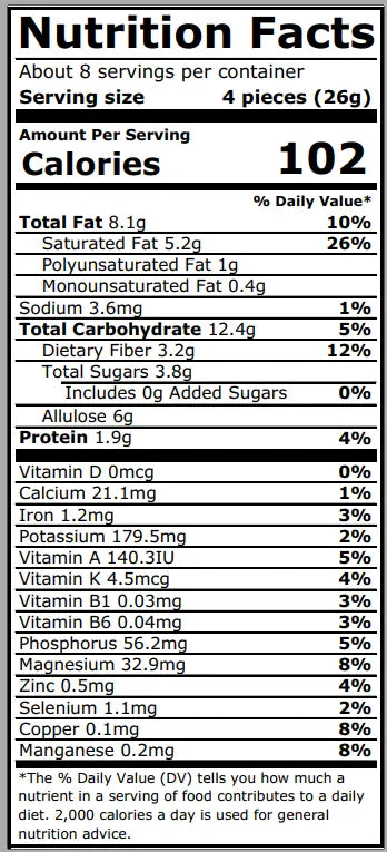 Chocolith® - Mango-Matcha-Keto (7.2oz) - Vegan, Organic, Gluten-Free, 0g Refined Carbs. 3.2g Net Carbs.