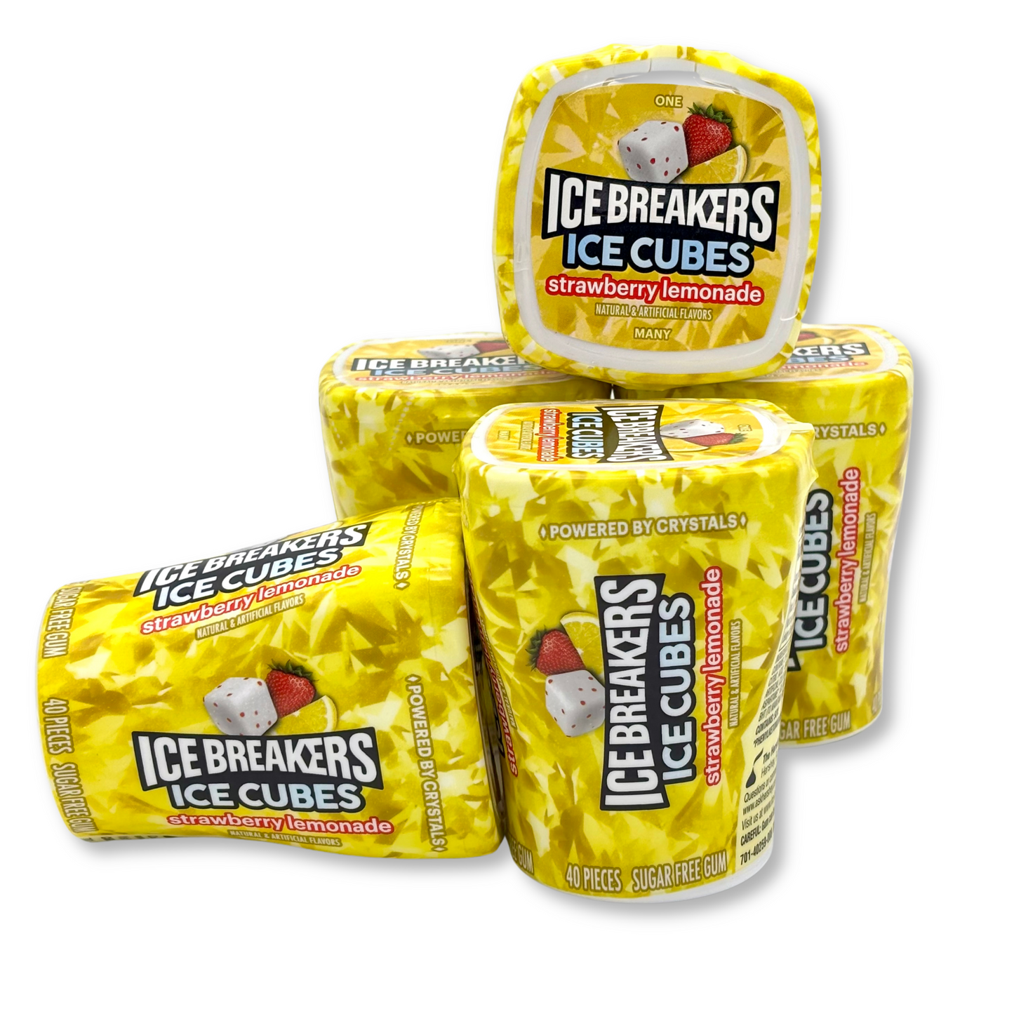 Ice Breakers Ice Cubes – Sugar Free Chewing Gum – Strawberry Lemonade – 40 ct