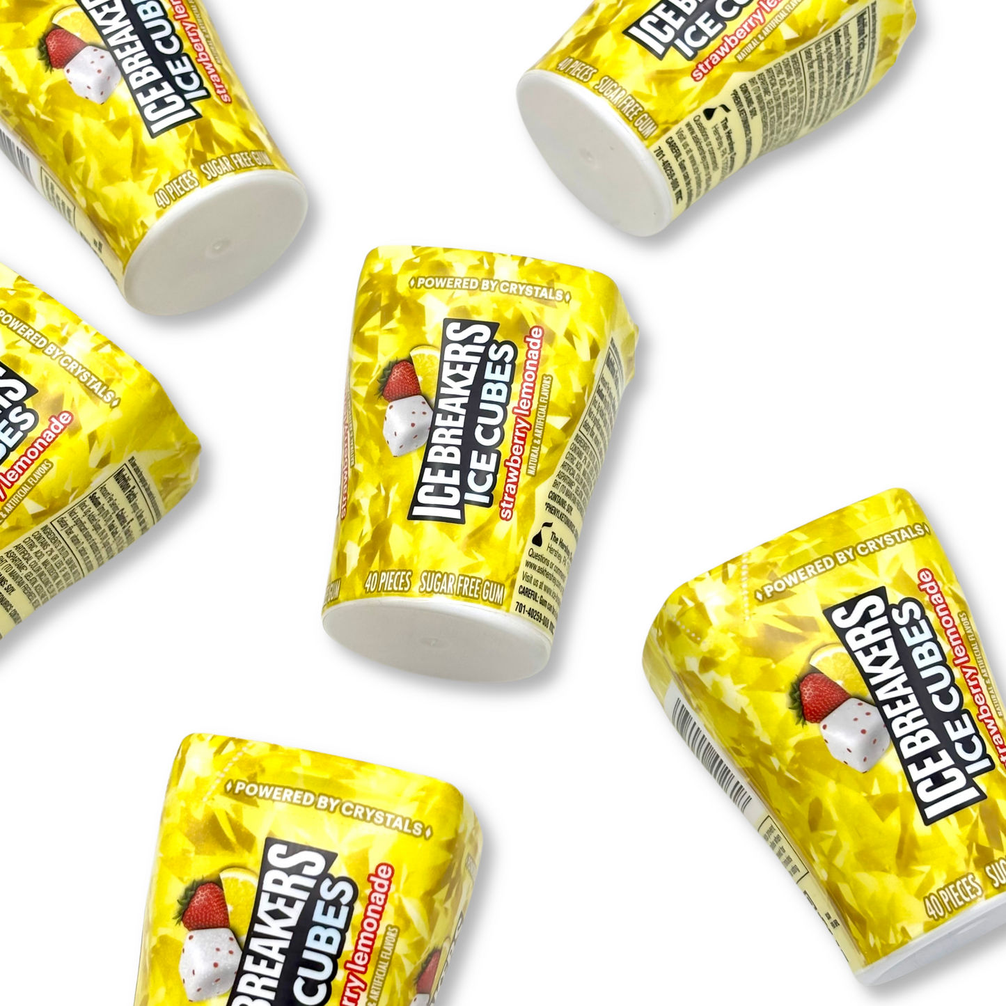 Ice Breakers Ice Cubes – Sugar Free Chewing Gum – Strawberry Lemonade – 40 ct