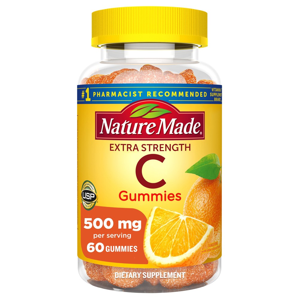 Nature Made Vitamin C, Extra Strength, 500 Mg, Gummies, Tangerine