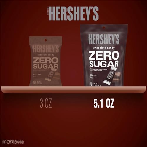 Hersheys Zero Sugar Chocolate Candy Bag, 5.1 Oz