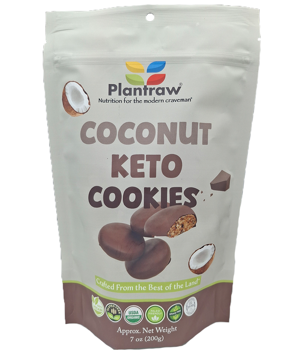 Coconut Keto Cookies (7oz) - Vegan, Organic, Gluten-Free, 0g Refined Carbs. 2.8g Net Carbs.
