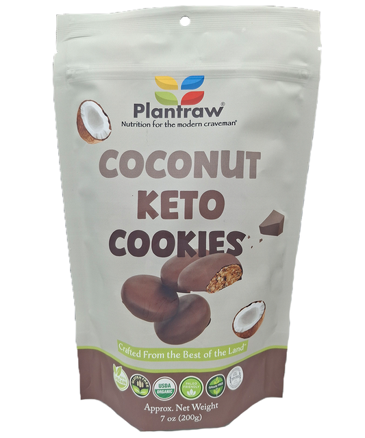 Coconut Keto Cookies (7oz) - Vegan, Organic, Gluten-Free, 0g Refined Carbs. 2.8g Net Carbs.