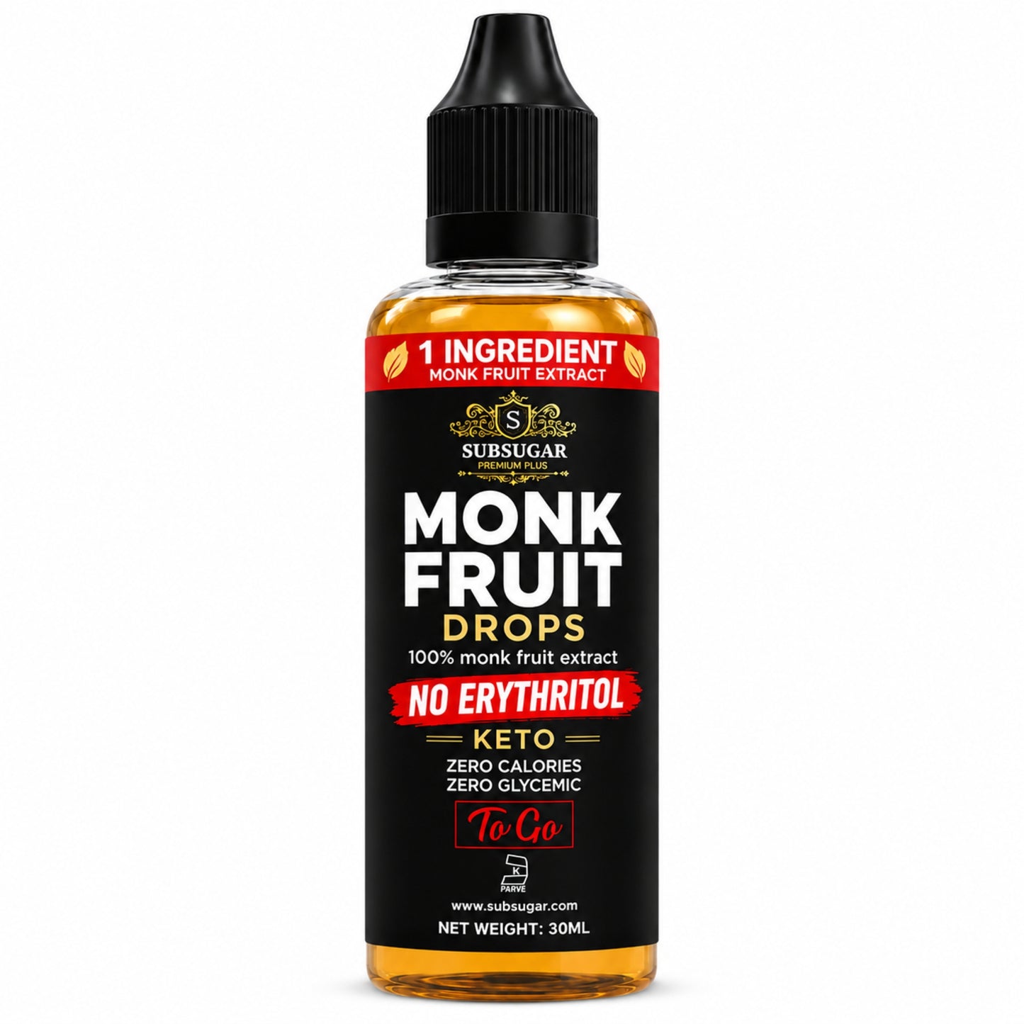 SubSugar Liquid Monk Fruit Sweetener To Go 30ml